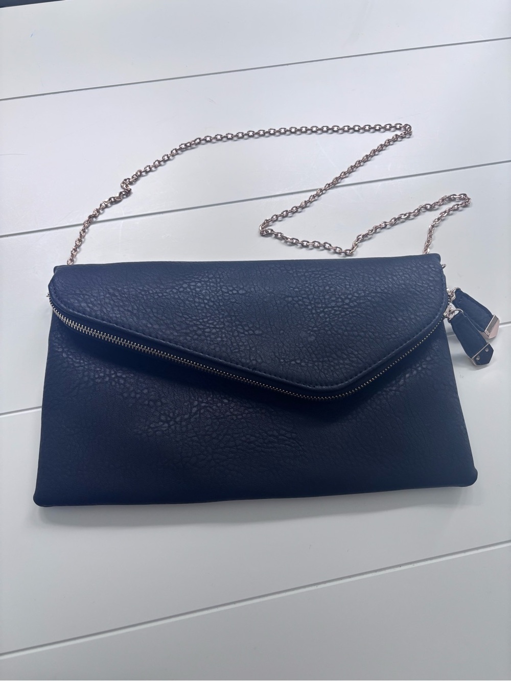 Classic black Envelope Crossbody Clutch with Chain